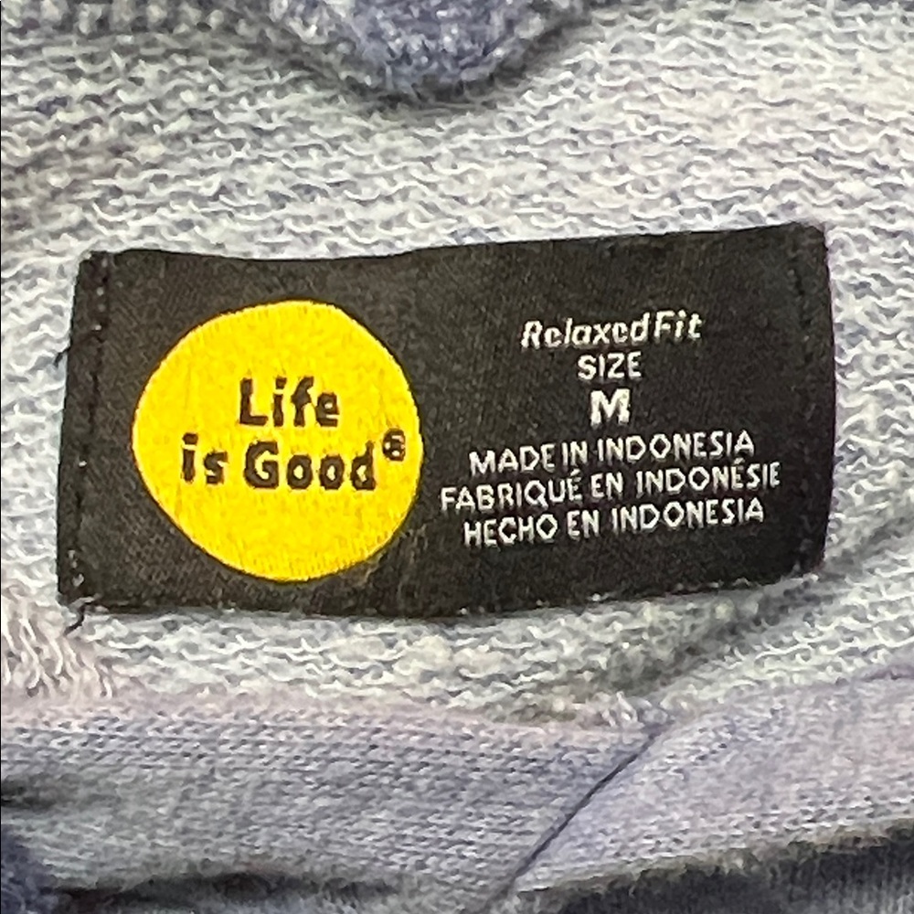 Life Is Good Men's Light Blue Hoodie medium - Picture 2 of 7